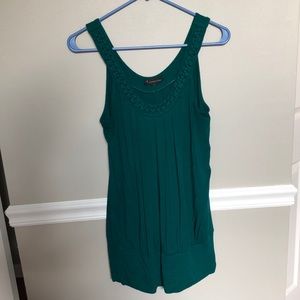 Dark Green Tunic Tank Top